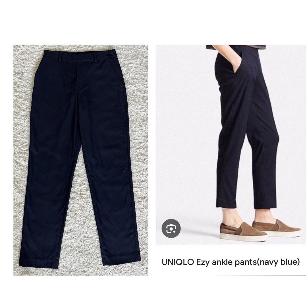 Uniqlo Smart Ankle Pants in Navy Blue, Women's Fashion, Bottoms, Other  Bottoms on Carousell