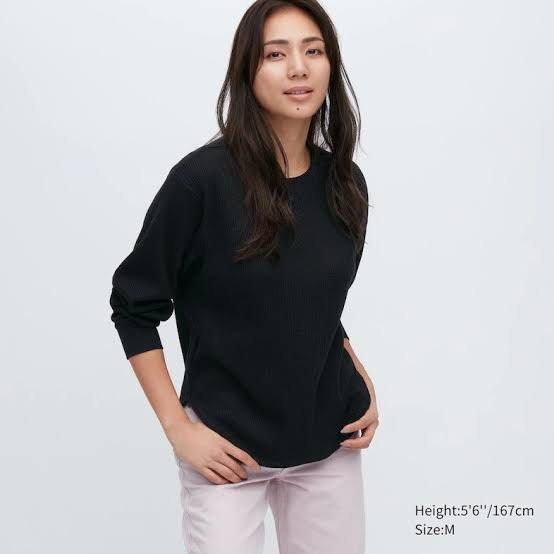 Uniqlo waffle long sleeve outlet