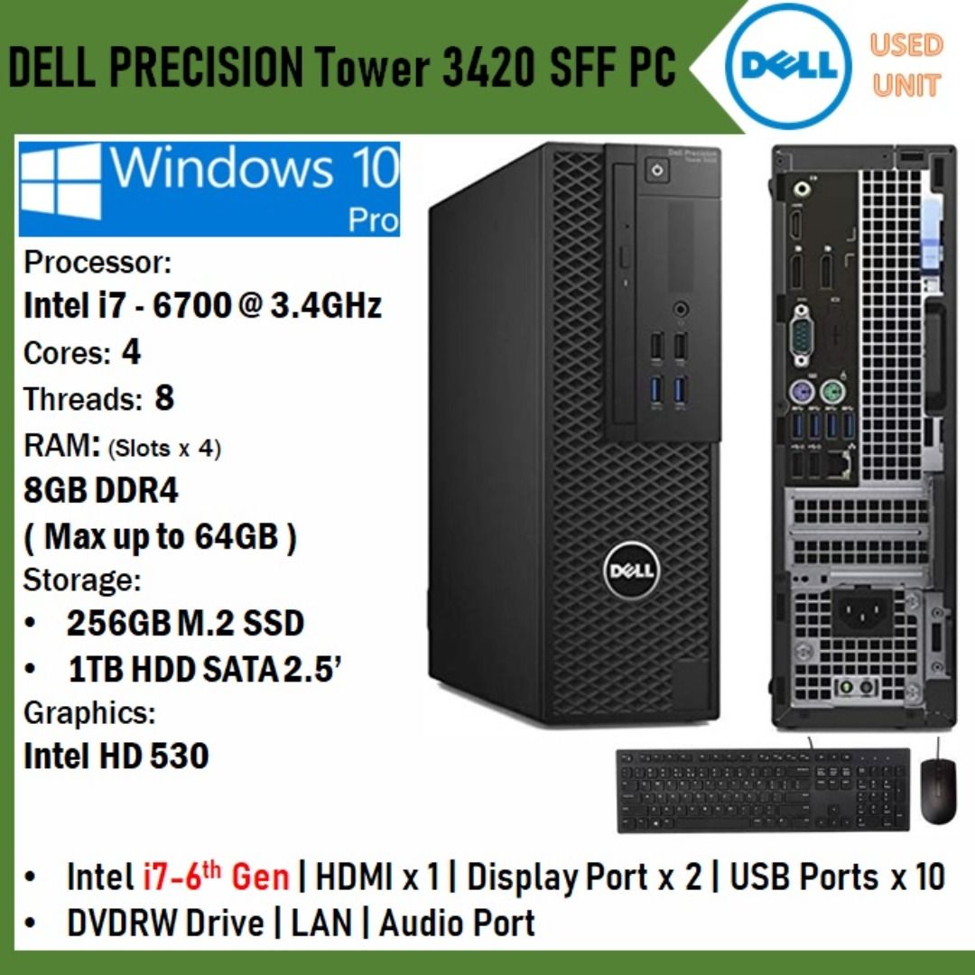 Dell Precision Tower 3420 Core i7 8GB SSD256GB+HDD3TB Windows11Pro Microsoft Officeインストール Dell Precision Tower 3420 Core i7 8GB SSD256GB+HDD3TB Windows11Pro