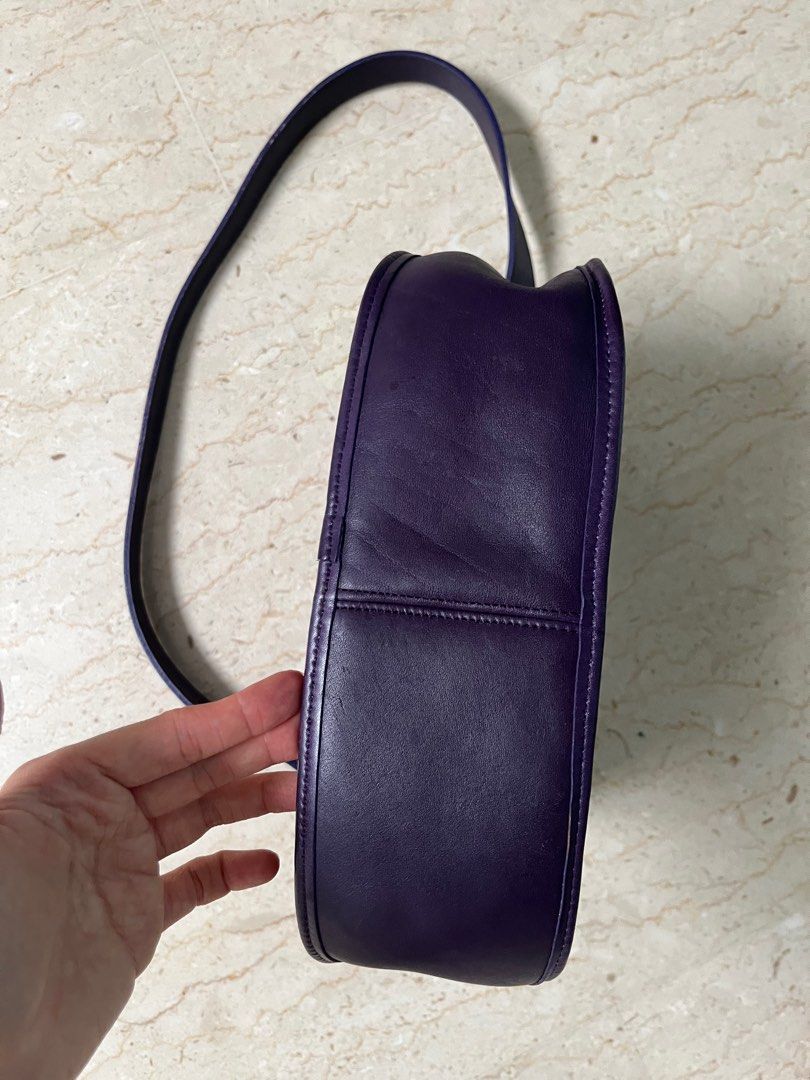Vintage Coach Purple Becket Zip Shoulder