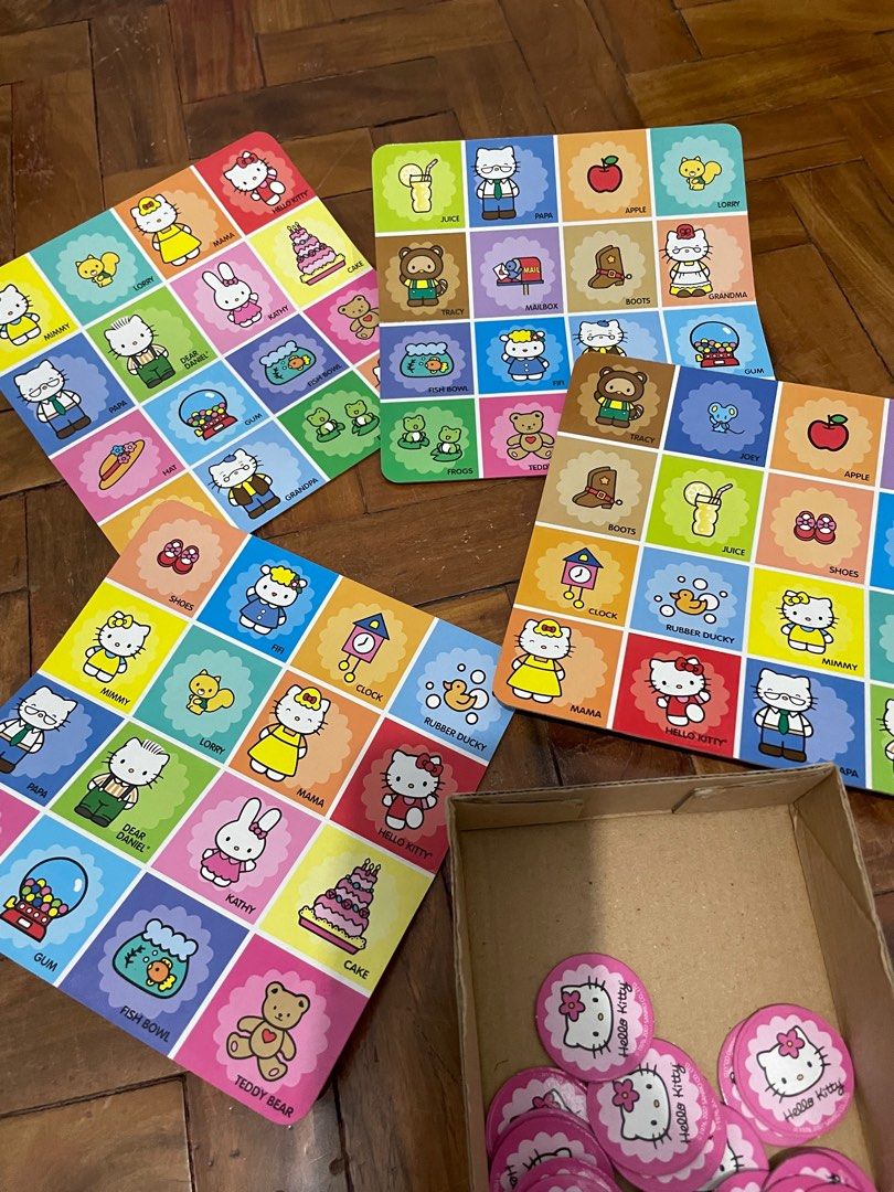 Vintage Hello kitty bingo set ( double sided numbers & figures) (Category: Board Games & Puzzles) located in Marikina City. Submitted by myprelovedcollectibles (Listing ID 1293114694, Image 2). Description: .