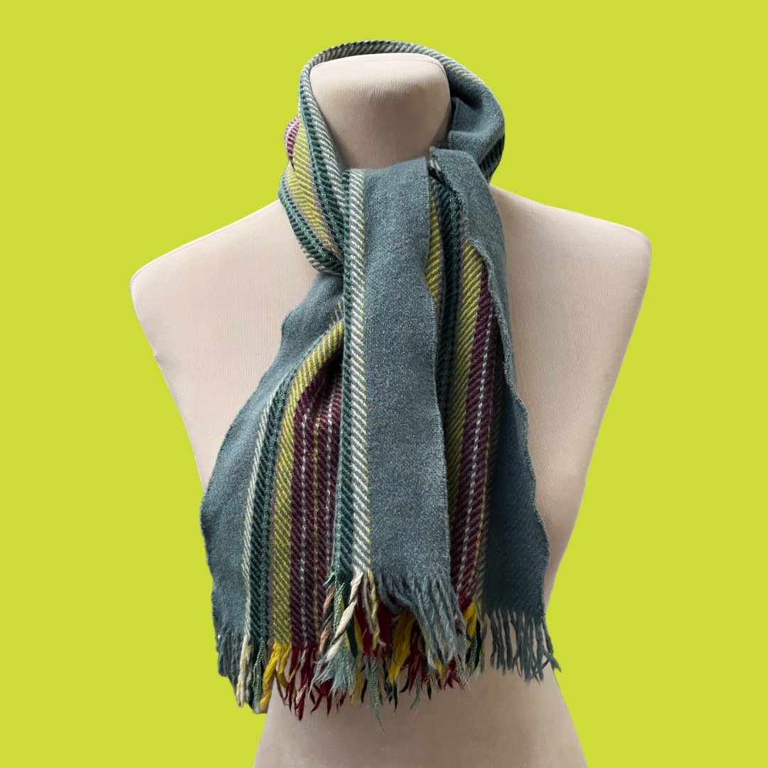 Vintage Kynoch KeithScotland Multicolored Wool Scarf, Women's Fashion