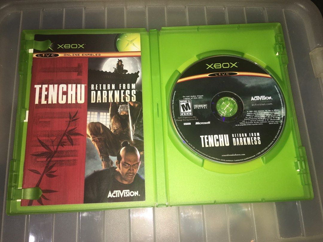 TENCHU RETURN FROM DARKNESS XBOX (XBOX 360 ONE S X SERIES X