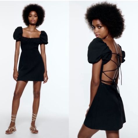 Short sleeve backless dress online