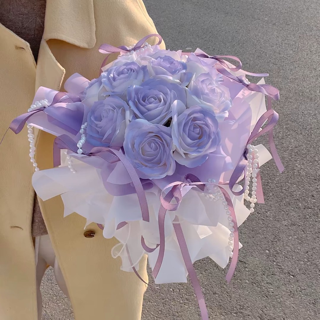 11 Stalks DIY Everlasting Mini Multi-Colour Ballerina Style Rose ...