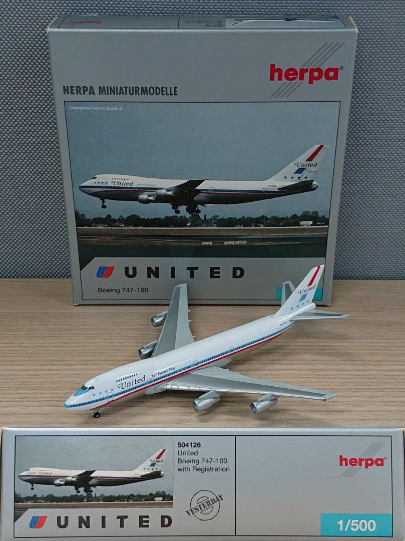 1:500 HERPA United “747 Friend Ship” YESTERDAY Boeing B747-100