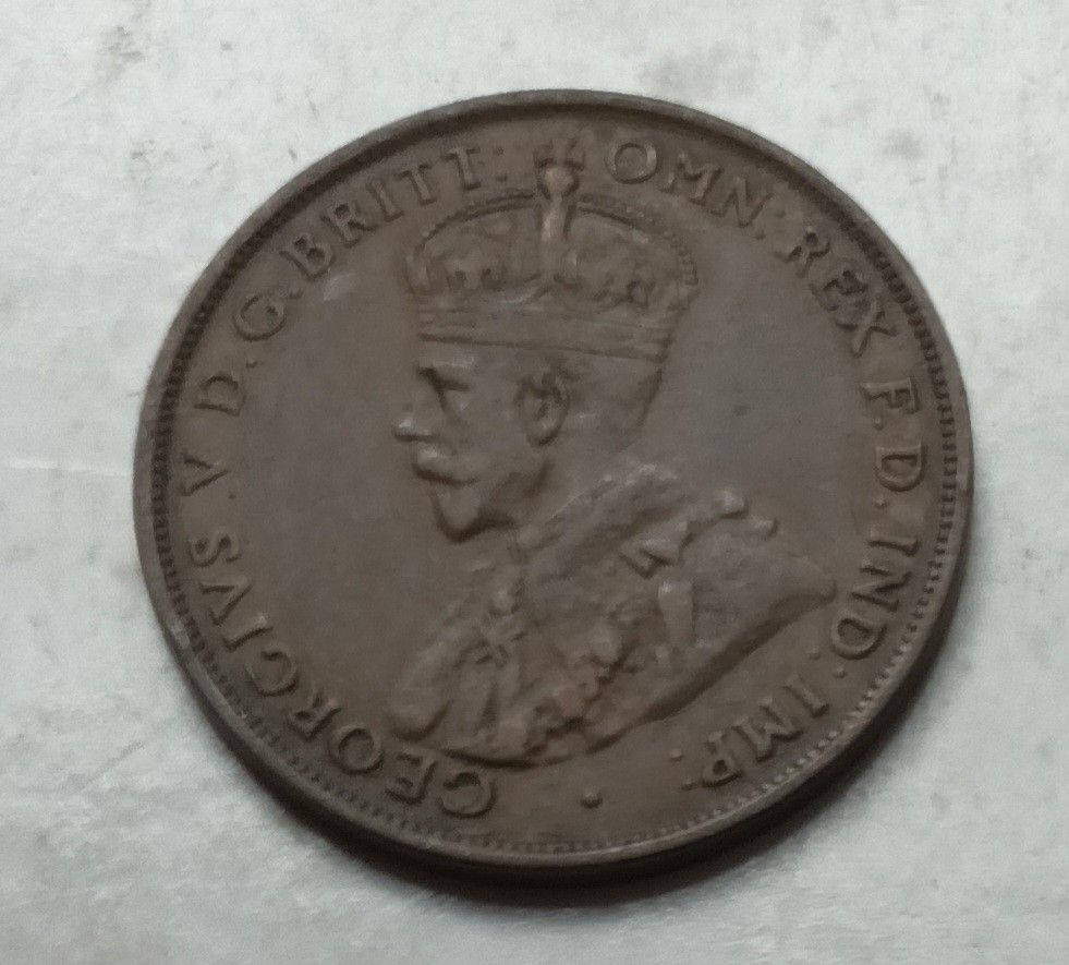 澳洲1927年1 penny硬幣一枚（品相實物如圖）, 興趣及遊戲, 收藏品及紀念品, 錢幣- Carousell