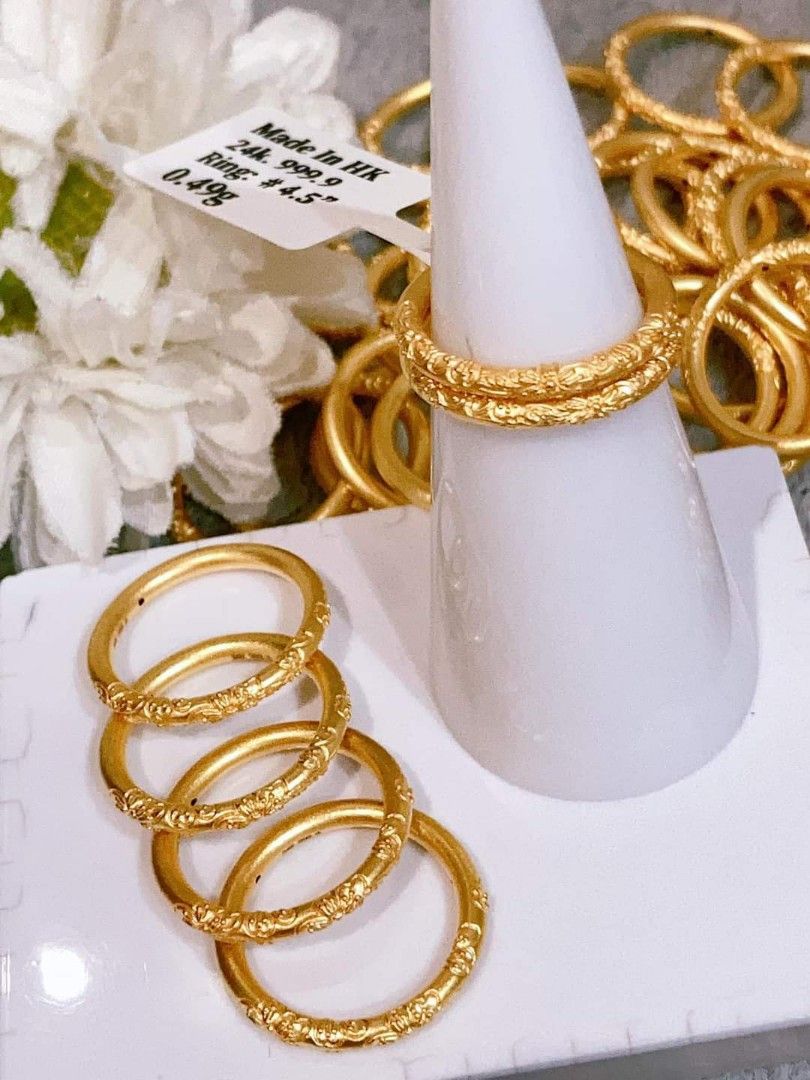 24k HK Gold lightweight ring Women s Fashion Jewelry Organizers Rings on Carousell