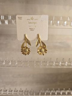 日本品牌 Osewaya 金色向日葵螺旋夾耳環64216903811715110