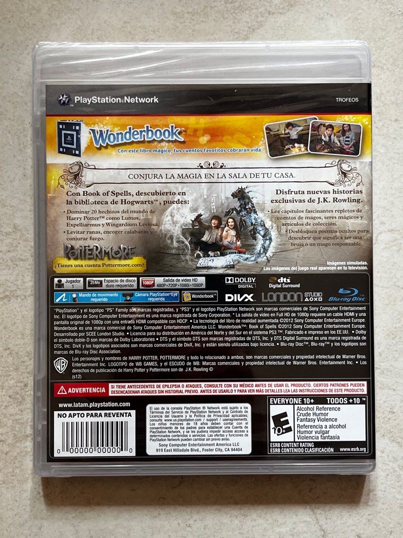 全新品）歐版PS3 WONDERBOOK MIRANDA GOSHAWK BOOK OF SPELLS DE