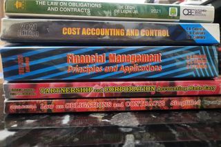 Accounting books (oblicon, cost accounting, finman, financial management, parcorp, partnership and corporation)