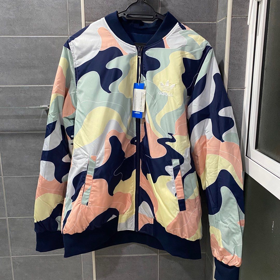 Adidas pastel bomber jacket best sale