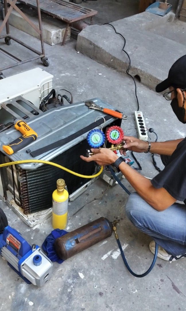 Aircon and Ref Cleaning, Repair, Install (Category: Aircon Services) located in Quezon City. Submitted by air_keon (Listing ID 1284710426, Image 2). Description: 💠Airc Airconditioning Service💠 🕳️ Aircon Installation 🕳️Aircon Repair 🕳️Ref and Chiller Repair 🕳️Refrigerant/Freon Charging 🕳️Reprocess 🕳️Cleaning 🕳️Dismantling 🕳️Pulldown Cleaning - we service all around Metro Manila - with service report and warranty 🪩contact us: 💠 09266761