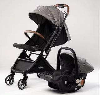 Akeeva Pollux Plus Stroller and Baby Car Carrier Set