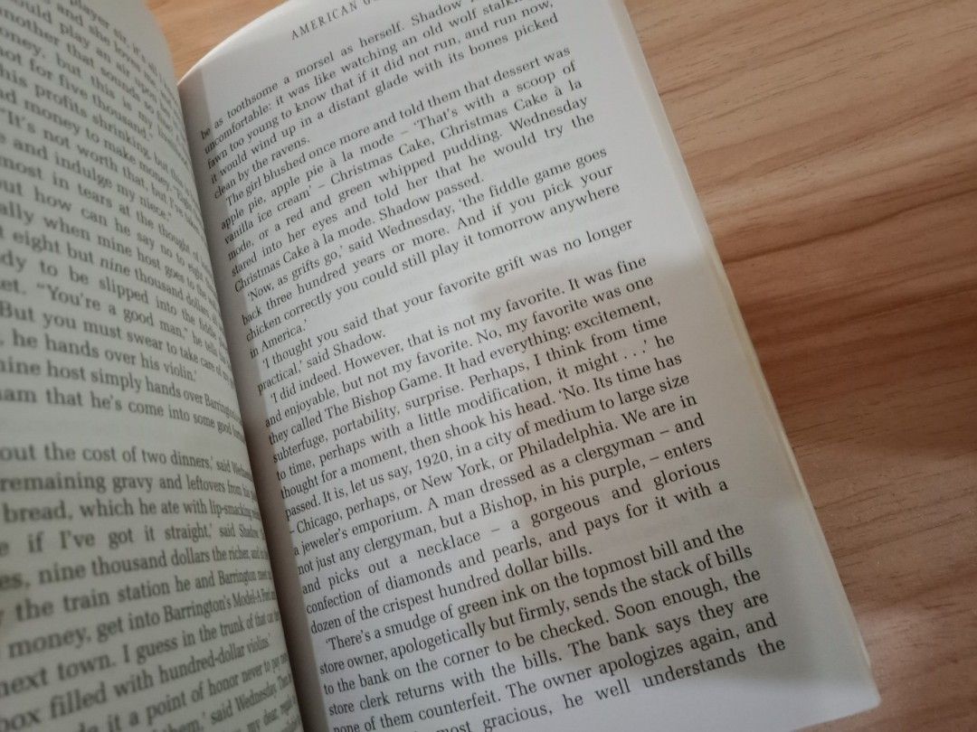 American Gods by Neil Gaiman (Category: Storybooks) located in Zamboanga. Submitted by cell0 (Listing ID 1293350429, Image 3). Description: American Gods by Neil Gaiman (Trade Paperback / TP) Price: 200php STATUS: AVAILABLE. Will not entertain qs of this sort. CONDITION: GOOD READING COPY. signs of shelf wear + foxing. NO spine crease/s, dog-ears, ripped pages, annotations, highlights and/or dirt. Pic/s already posted. ↳ mop: gcash ↳ sco-j&t or l