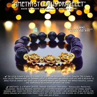 Amethyst Lotus Bracelet