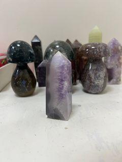 Amethyst with agate tower