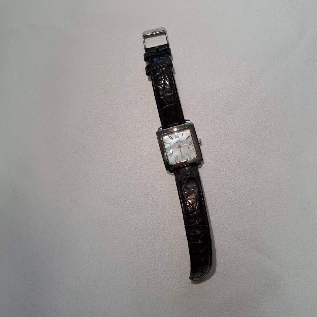 Anne Klein leather strap watch (Category: Women's Watches) located in Makati City. Submitted by declutter__queen (Listing ID 1293164939, Image 2). Description: Well used Anne Klein leather strap. Watch face in 10/10 condition but strap has signs of usage.