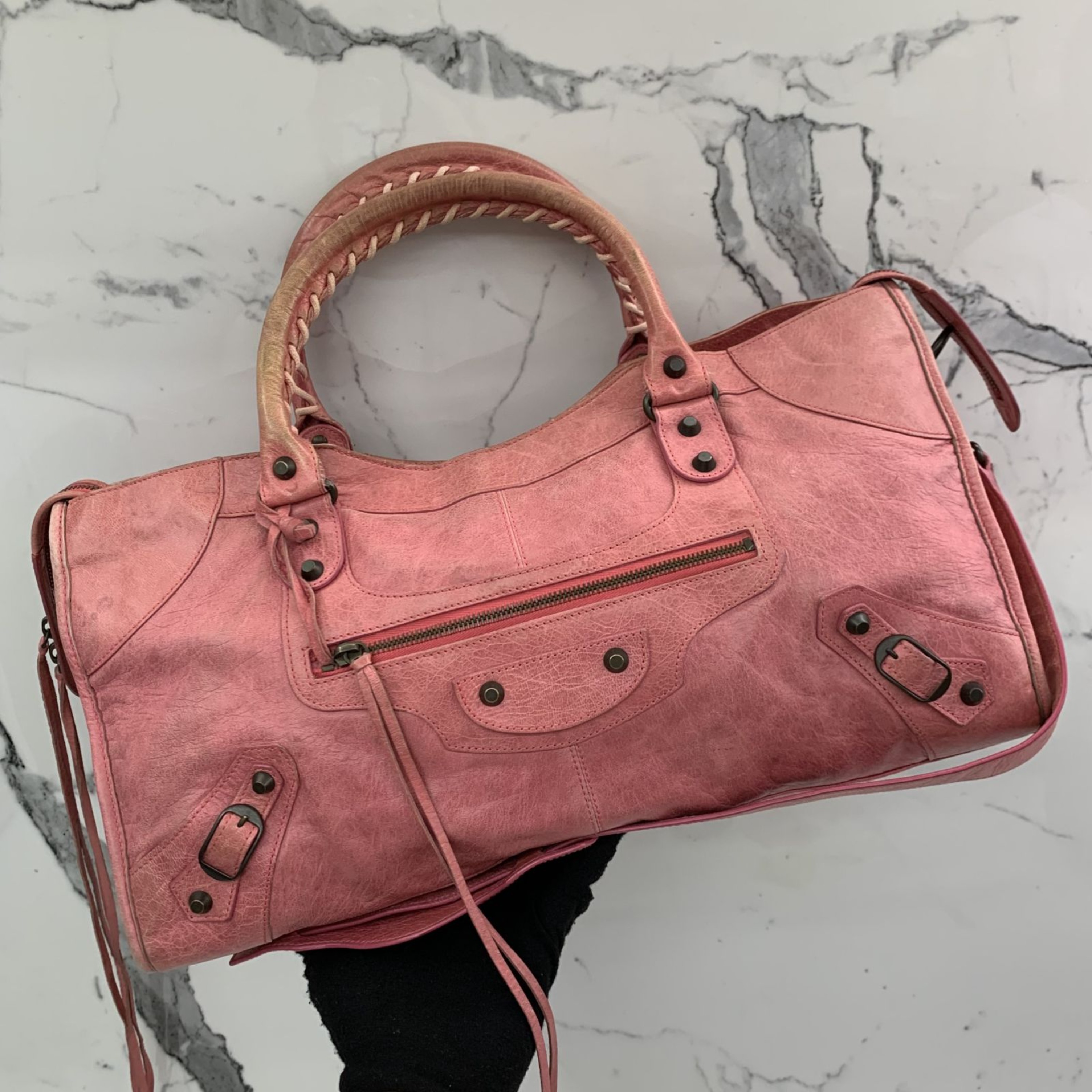 BALENCIAGA 168028 PINK GIANT PART TIME 2WAY SHOULDER BAG 247010411