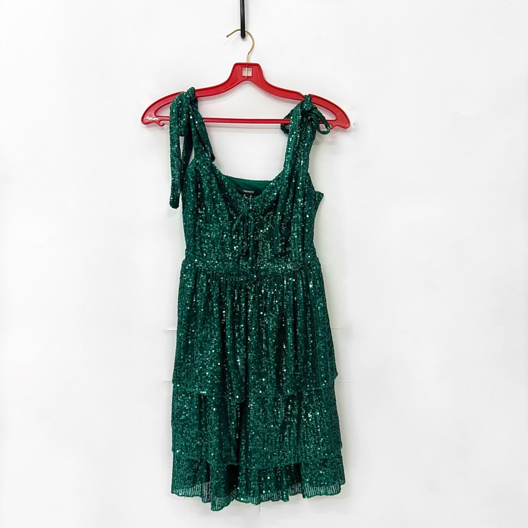 green sequin dress forever 21 Sequin Christmas Tree Dress main image 1
