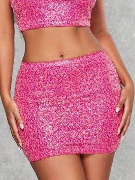 Brand New SHEIN Barbie Pink Sequined Shirt