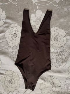 Brown V-neck Bodysuit (Maria and Mary)