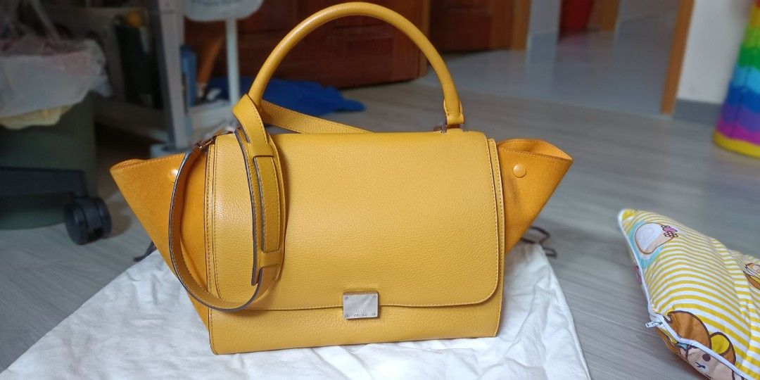 Celine trapeze Yellow Luxury Bags Wallets on Carousell