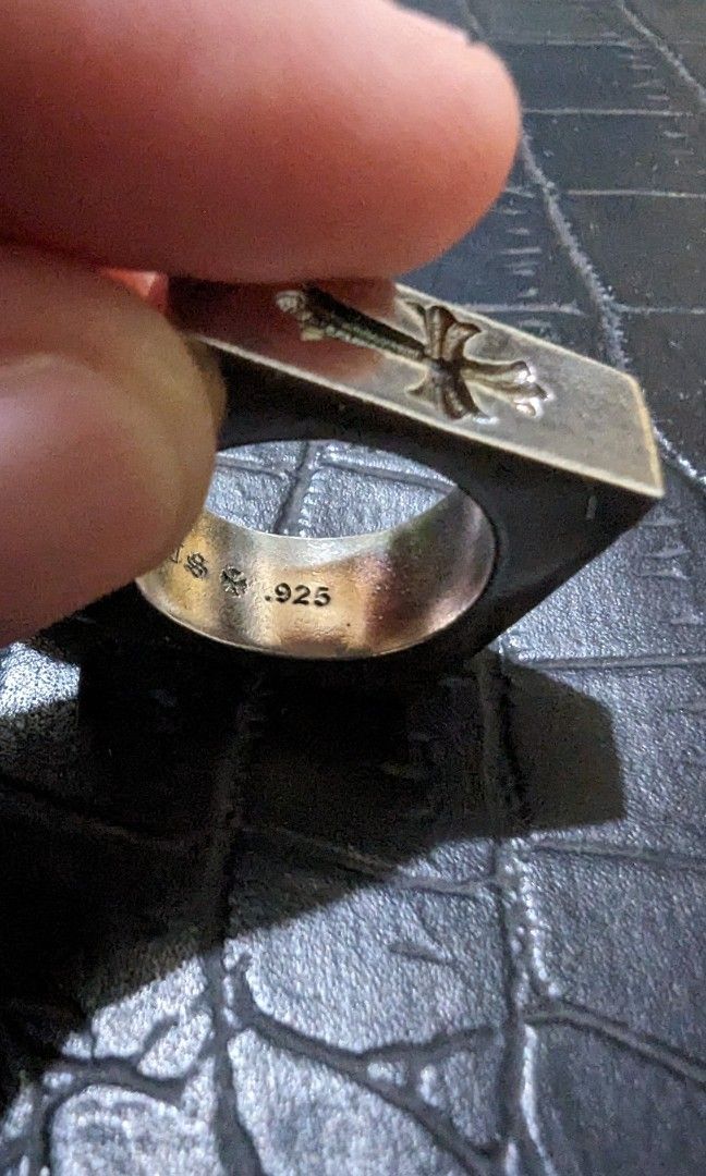 Chrome Hearts Skippy Square ring (Category: Luxury Accessories) located in Cavite. Submitted by luckygingerivy (Listing ID 1293222415, Image 3). Description: Last price posted. Authentic Chrome Hearts Skippy Sterling SilverSquare ring. Weighs 23 grams. I had it cleaned so less oxidation on details. Size 8..