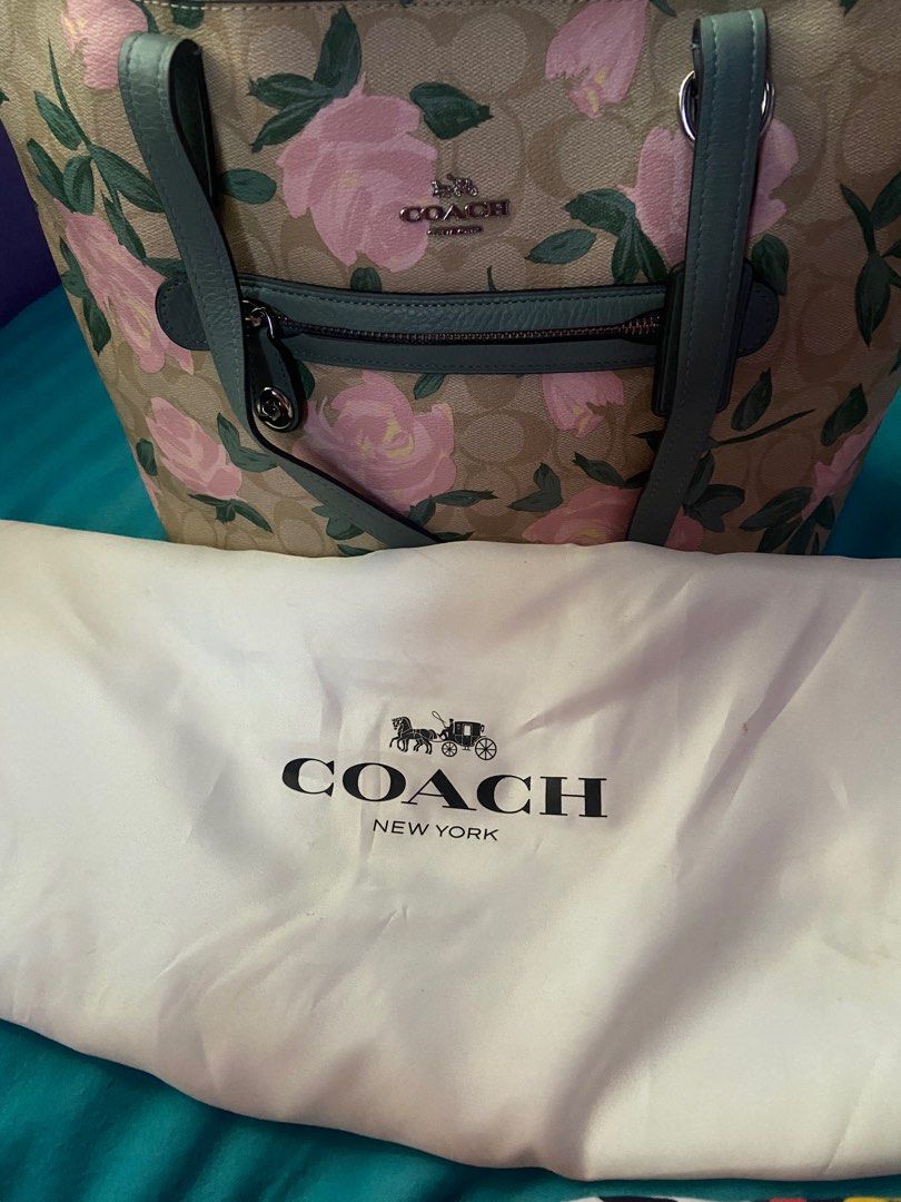 Coach womens camo rose taylor tote cheap