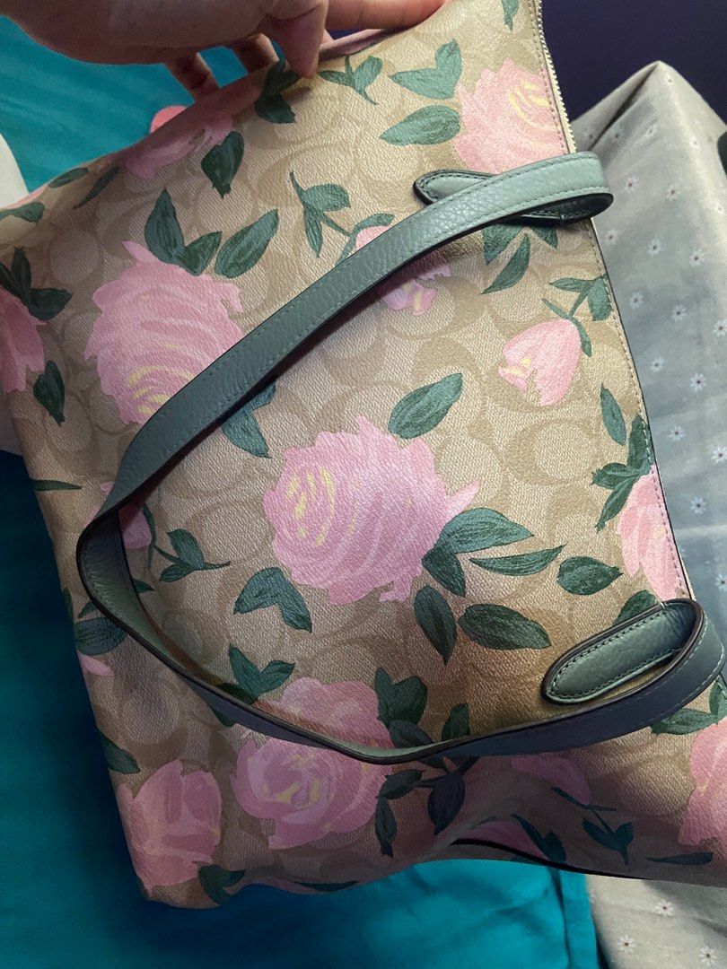 Coach Camo Rose Signature Taylor Tote Women s Fashion Bags Wallets Shoulder Bags on Carousell
