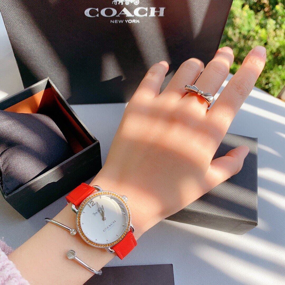 Coach Delancey Crystal White Dial Women Ladies Watch 14502878 Luxury Watches on Carousell