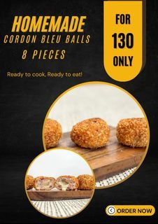 Cordon Bleu Balls 8pcs per pack (ham&cheese) inside