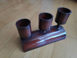 Decluttering!!! Bamboo Candle Holder Hand Made Decor for Home