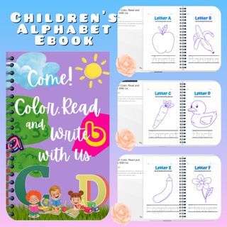 Digital product, editable and printable. "Come! Color, Read and Write with Us! "