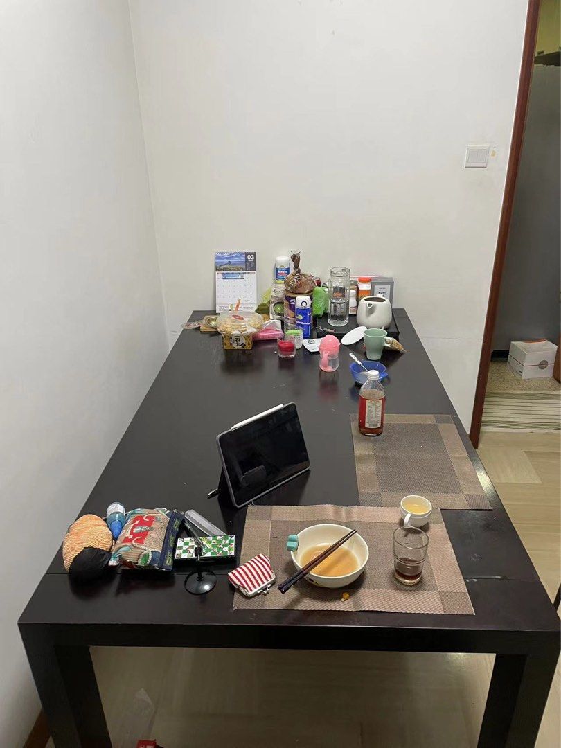 Dining Table (Category: Tables & Sets) located in Singapore. Submitted by ajaykp (Listing ID 1293342902, Image 2). Description: Dining table and 6 chairs, moving sale.