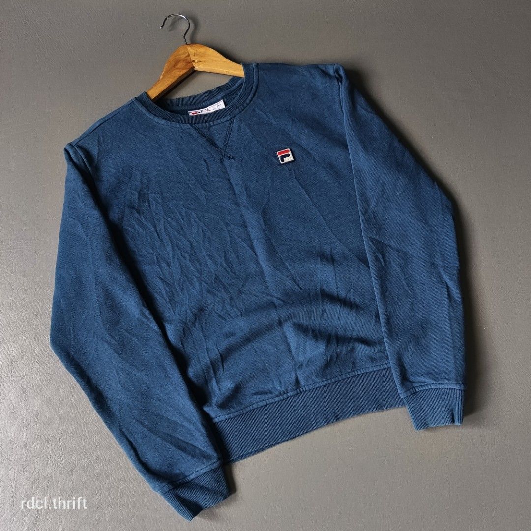 Fila box logo crew sweatshirt deals