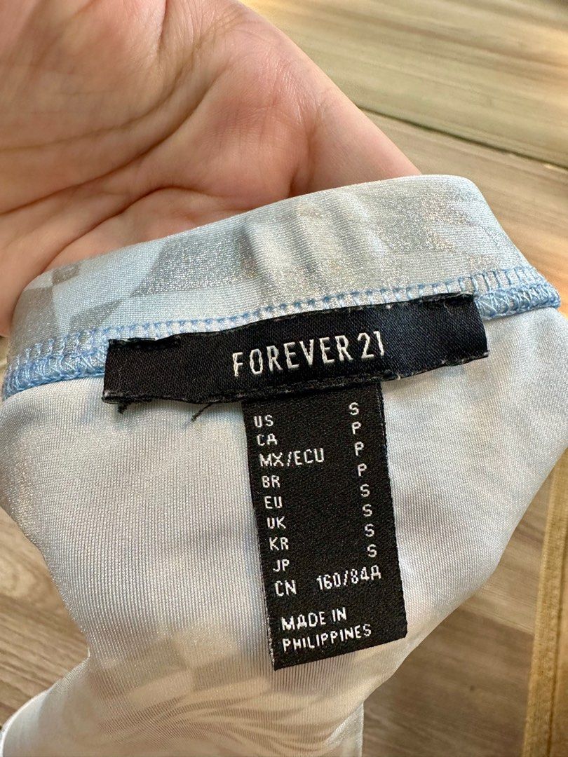 Forever 21 Holographic Tube Top Cropped Women s Fashion Tops Blouses on Carousell
