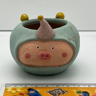 Unicorn Cute handmade Ceramic Cartoon Pig Flytrap succulents pot for office home decor