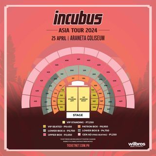 Incubus 2024 concert e-ticket lower box B. (Original price)