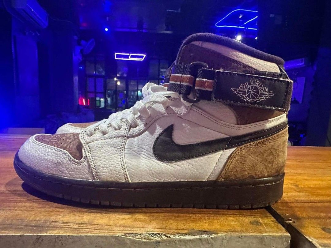 Jordan 1 Retro High StrapWhite Madeira Ginger Fesyen Pria Sepatu Sneakers di Carousell