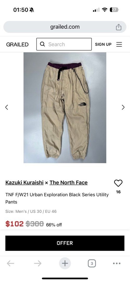 The north face black series x kazuki top kuraishi cargo pant