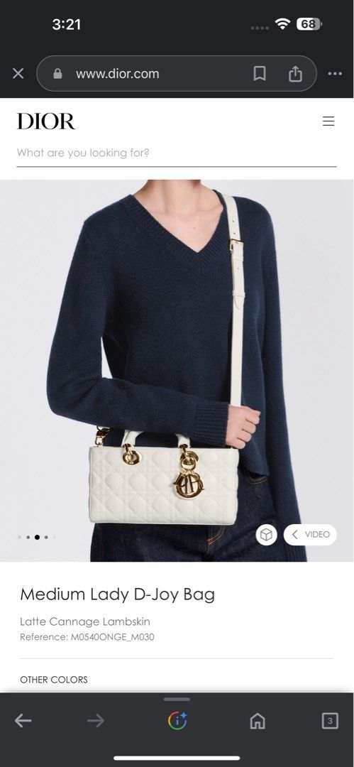 Lady Dior joy bag medium (Category: Luxury Bags & Wallets) located in Cebu City. Submitted by forless.ph (Listing ID 1293229370, Image 2). Description: Moneyback guaranted 2x!!!.