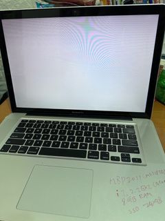 MacBook Pro A1286, parts machine, screen is good, motherboard has issues, case is deformed, no battery, no HDD, no RAM64227568537602110