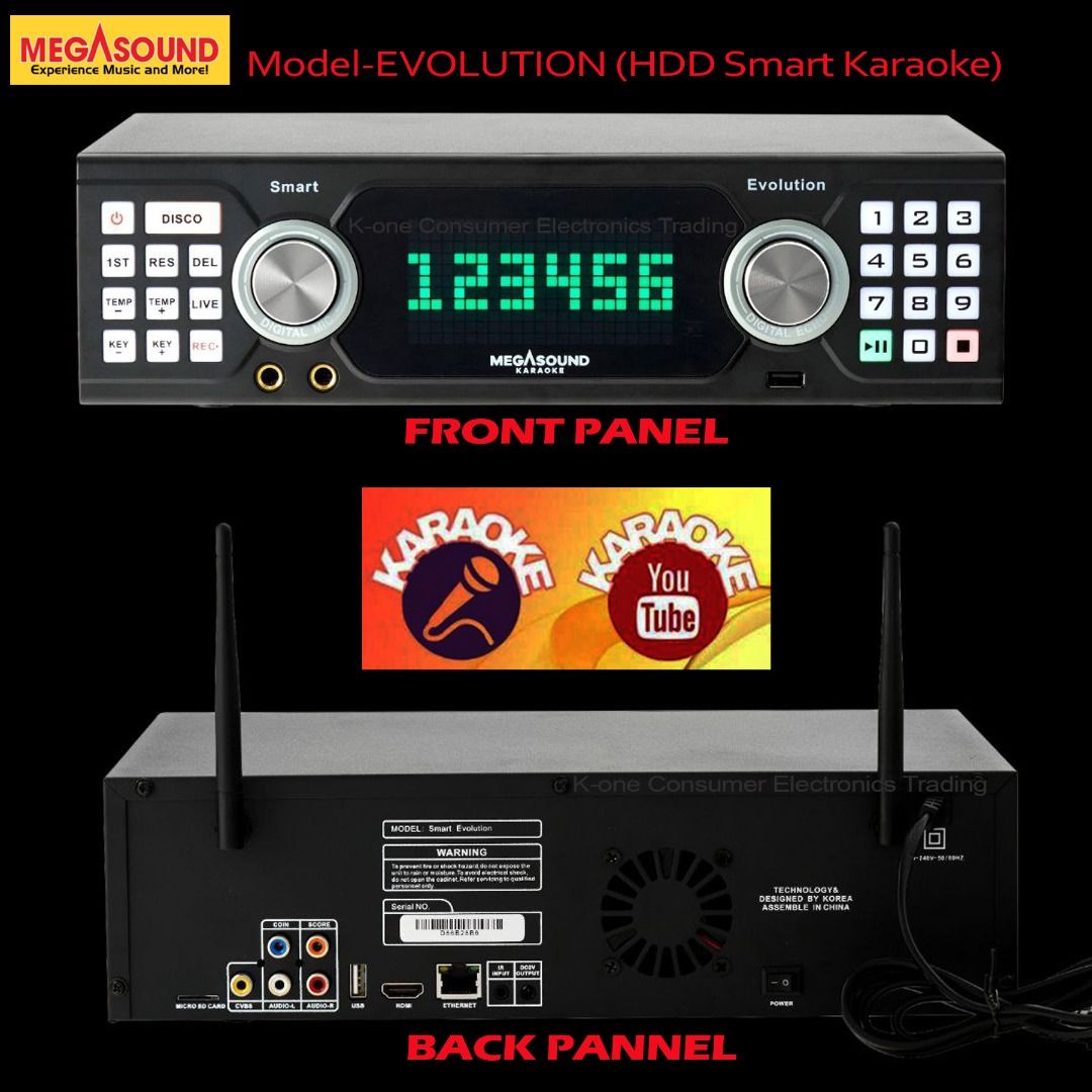 MEGASOUND Model EVOLUTION Hard disk Smart Karaoke Player, TV & Home