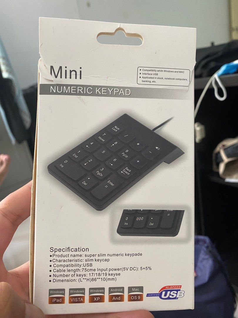 MINI NUMERIC KEYPAD (Category: Laptops & Notebooks) located in Singapore. Submitted by nmc6686 (Listing ID 1293195079, Image 2). Description: .