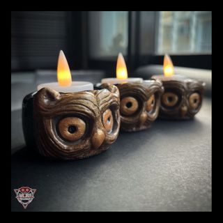 MORI CRAFTS Mini Owl Tea Light Candle Holder