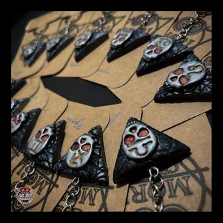MORI CRAFTS Zodiac Skull Triangle Keychains