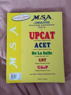 MSA College Entrance Exam Review Book for UPCAT, ACET, DCAT, USTET, etc.
