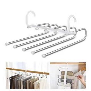Multi-Layer Silver Hangers for Pants, Towels, Etc.