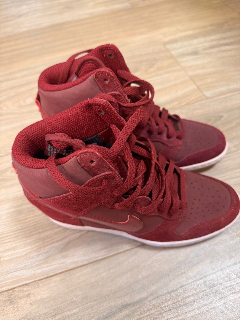 Nike Dunk Sky High Red Women Size38 Carousell